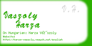 vaszoly harza business card